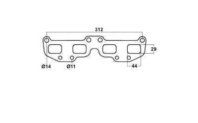 NISSAN XTRAIL T30 2.5LT EXHAUST MANIFOLD EXTRACTOR GASKET