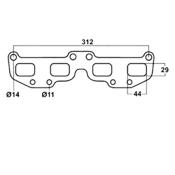 MANIFOLD GASKET - Nissan X-Trail T30 2.5L