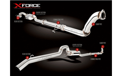HILUX D4D 3.0LT TD XFORCE XTREME 3" BRUSHED STAINLESS EXHAUST SYSTEM