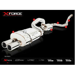 FORD FALCON BA BF XR6 TURBO SEDAN XFORCE 3.5" TURBO BACK EXHAUST SYSTEM