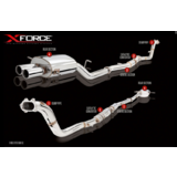 SUBARU WRX XFORCE 3" RAW 409 STAINLESS TURBO BACK EXHAUST SYSTEM TWIN TIPS