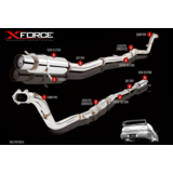 SUBARU WRX XFORCE 3" RAW 409 STAINLESS TURBO BACK EXHAUST CANON MUFFLER