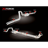 TOYOTA PRADO 120 SERIES 3.0LT TD XFORCE 3" RAW 409 STAINLESS EXHAUST SYSTEM W/CAT