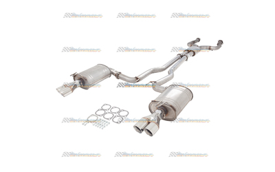 HOLDEN COMMODORE VE-VF V6 V8 SEDAN WAGON XFORCE TWIN 2.5" STAINLESS EXHAUST SYSTEM