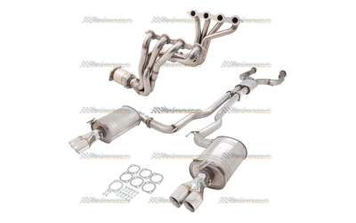 HOLDEN COMMODORE VE VF V8 2.5" XFORCE FULL EXHAUST SYSTEM 1.3/4 EXTRACTORS CATS CATBACK
