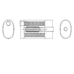 Universal Muffler 2" Offset/Centre - 9" x 5" x 18" Long OVAL - Triflow
