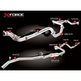 Toyota Land Cruiser 76 Series Wagon 3' Mild Steel Turbo-Back System XFORCE