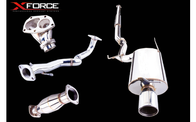 MITSUBISHI LANCER EVO 7 8 9 2.0LT TURBO 3" STAINLESS XFORCE TURBO BACK EXHAUST