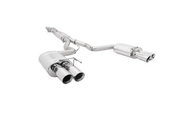 Ford Mustang GT Fastback 5L - Twin 3" Cat Back Exhaust - Polished Stainless
