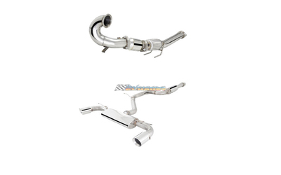 VOLKSWAGEN VW GOLF GTI MARK 7 3" POLISHED STAINLESS XFORCE TURBO BACK EXHAUST