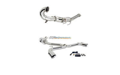 VOLKSWAGEN VW GOLF GTI MARK 7 3" POLISHED STAINLESS XFORCE VAREX TURBO BACK EXHAUST