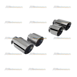 XFORCE Black Exhaust Tips - Suits Volkswagen Golf Exhaust ES-VW09-VMKSB-CBS