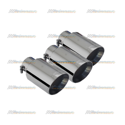 XFORCE Black Exhaust Tips - Suits Honda Civic Type R Exhaust ES-HCR17-VMKCBS