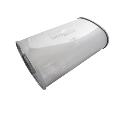 Universal Muffler 2.5" Offset/Centre - 10" x 4" x 14" Long OVAL - Turbo Triflow