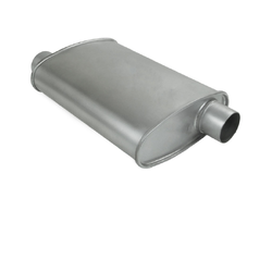 Universal Muffler 2.5" Offset/Offset - 10" x 4" x 14" Long OVAL - Chambered
