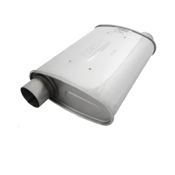 Universal Muffler 2.5" Offset/Offset - 10" x 4" x 14" Long OVAL - Tri-Flow