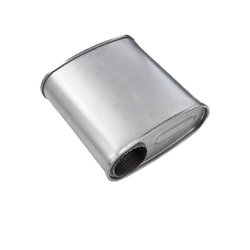 Universal Muffler 3" Offset/Offset Inline 10" x 4" x 10" Long OVAL - Megaflow