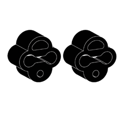 2 x FORD FALCON EA EB ED EF EL AU BA BF FG FGX EXHAUST HANGER RUBBER MOUNTS