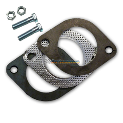 2.5" 63MM 2 BOLT MILD STEEL EXHAUST FLANGE PLATE SET KIT 21/2 2 1/2 105MM BHC