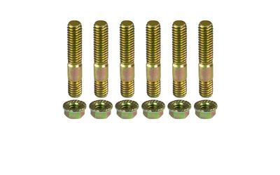 3/8" UNC x 2" LONG x 6 HOLDEN EXHAUST MANIFOLD EXTRACTORS STUDS NUTS SET  