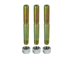 3/8" UNC x 3" LONG x 3 HOLDEN HOTBOX EXHAUST MANIFOLD STUDS NUTS SET  