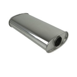 Universal Muffler 2.5" Offset/Centre - 8" x 4" x 16" Long OVAL - Megaflow
