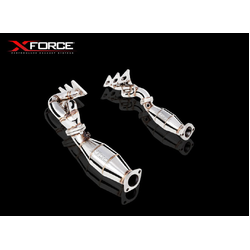 HOLDEN COMMODORE VE V6 XFORCE BRUSHED STAINLESS STEEL EXTRACTORS AND CATS