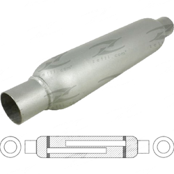Universal Hotdog 2" - 15" Long x 3.5" ROUND - Baffled