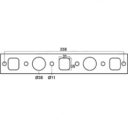 British Leyland Morris Mini 800, 850, 1000, 1100 & 1300 - Exhaust Extractor Manifold Gasket