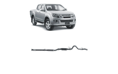 ISUZU DMAX D-MAX 3.0LT TD 2016-ON REDBACK EXTREME 3" EXHAUST WITH RESO