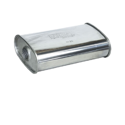 Universal Muffler 2" Offset/Centre - 8" x 4" x 14" Long OVAL - Chambered
