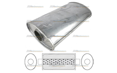 Viper sports muffler 2.5" piping 14" long 8 x 4 body megaflow centre-centre