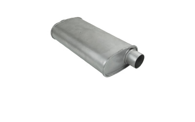 Universal Muffler 2.5" Offset/Centre - 8" x 4" x 16" Long OVAL - Chambered