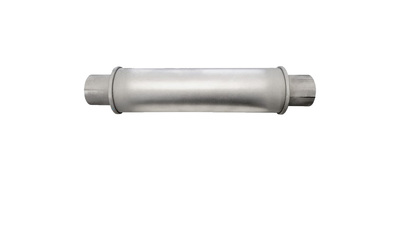 Universal Muffler 2.25" Centre/Centre - 14" Long x 4" ROUND - Megaflow