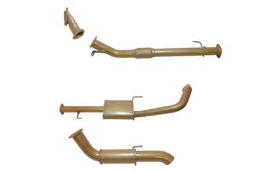 TOYOTA PRADO 120 SERIES 1KZTE TURBO BACK 3 INCH KING BROWN STAINLESS EXHAUST