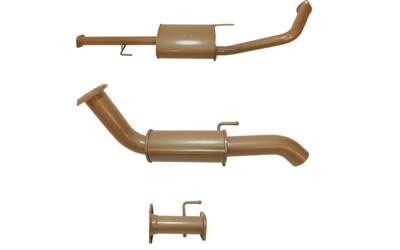 TOYOTA PRADO 120 SERIES 4.0LT V6 PETROL CATBACK KING BROWN STAINLESS 2.5" EXHAUST