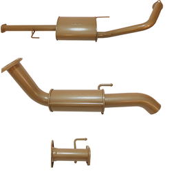 TOYOTA PRADO 120 SERIES 4.0LT V6 PETROL CATBACK KING BROWN STAINLESS 2.5" EXHAUST