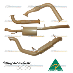 MITSUBISHI PAJERO NT NW NX 3.2LT TD 3" KING BROWN STAINLESS EXHAUST CAT MUFFLER RESO