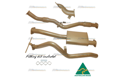 NISSAN NAVARA D22 3.0LT TD 3" KING BROWN STAINLESS EXHAUST WITH CAT & MUFFLER