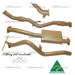 NISSAN NAVARA D22 3.0LT TD 3" KING BROWN STAINLESS EXHAUST WITH CAT & MUFFLER