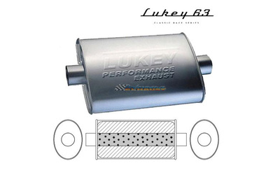 Universal Muffler 2" Centre/Centre - 8" x 4" x 14" Long OVAL - Megaflow