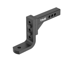 TOWBALL MOUNT - Adjustable 297mm Long, 90 Degree Face, 50mm Square Hitch - 3500kg