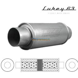 Universal Muffler 2.5" Centre/Centre - 12" Long x 5" ROUND - Chambered