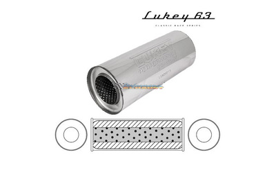 Universal Muffler 2.5" Centre/Centre - 12" Long x 5" ROUND - Megaflow