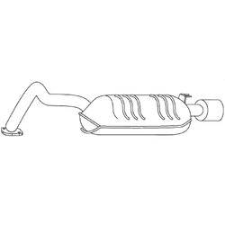 Standard Rear Muffler - Hyundai Sante Fe CM 2.7L (2006-09)