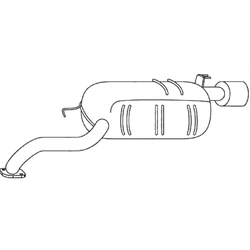 Standard Rear Muffler - Hyundai Sante Fe CM 2.7L (2006-09)