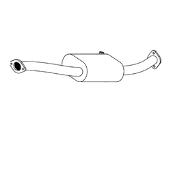 Standard Centre Muffler - Nissan Patrol Y61 GU III 4.8L Wagon (2001-12)
