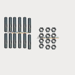 12 MITSUBISHI EXHAUST MANIFOLD EXTRACTORS STUDS NUTS SET M12 x 1.25 x 50MM LONG