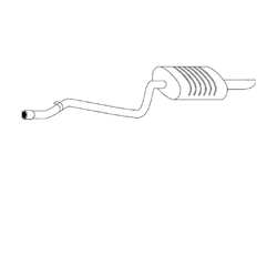 Standard Rear Muffler - Toyota Corolla AE112 1.8L (1998-02)
