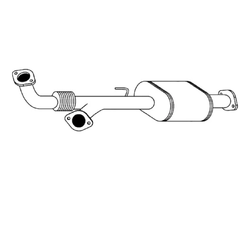Standard Front Muffler - Toyota Landcruiser Prado VZJ95 3.4L V6